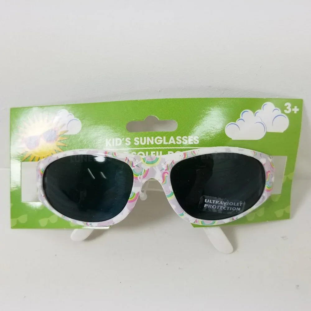 Unicorn rainbow sunglasses for kids with UV protection